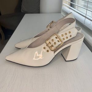 Jeffrey Campbell Trendy White Patent Heels